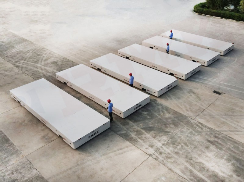 15 टन स्टीयरिंग व्हील सर्वव्यापी मोबाइल ट्रैकलेस ट्रांसफर कार्ट