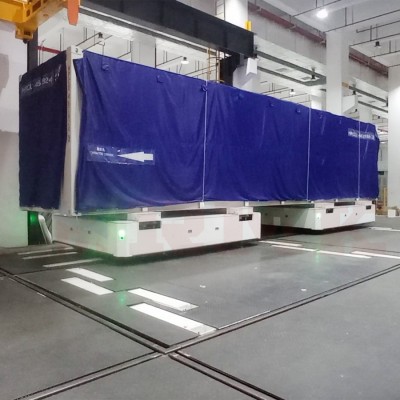 कंटेनर परिवहन 40 टन दो-कार लिंक्ड रेल ट्रांसफर कार्ट